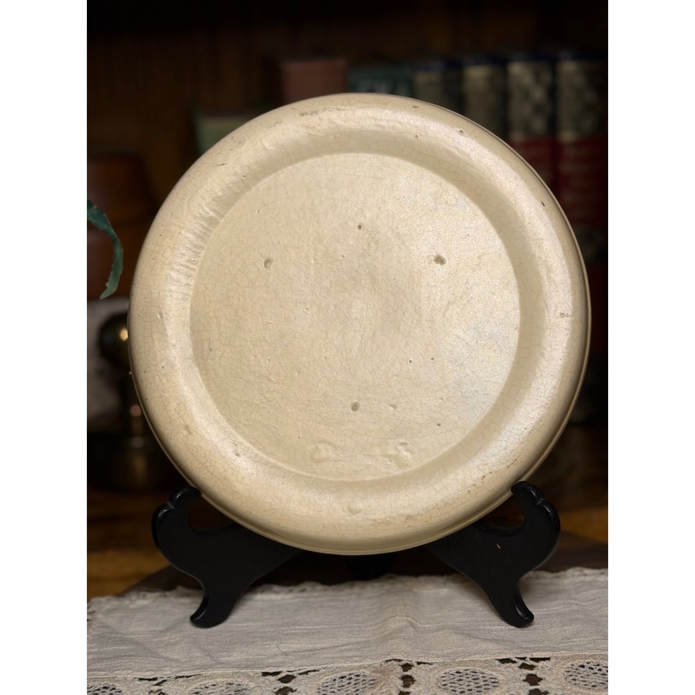 Antique Roseville Pottery Juvenile Standing Rabbit Baby Plate 1910s - Picture 4 of 4